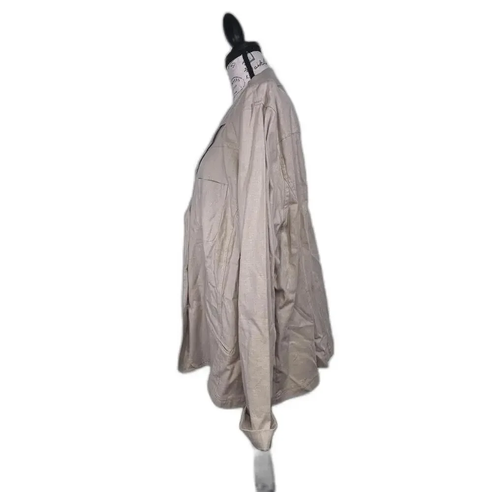 Merona Khaki Linen‎ Blazer Women's 24W